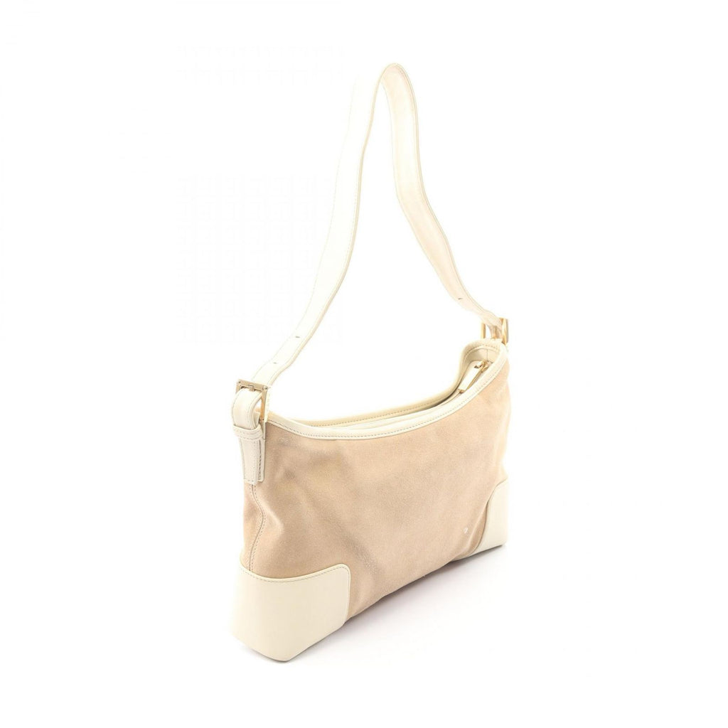 Loewe Shoulder Bag Anagram Beige Ivory Suede Leather — view 2