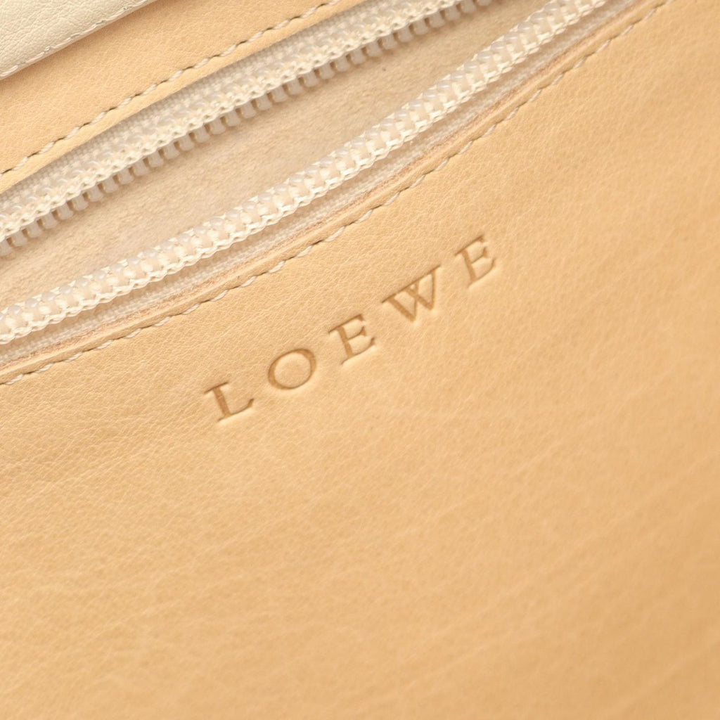 Loewe Shoulder Bag Anagram Beige Ivory Suede Leather — view 4