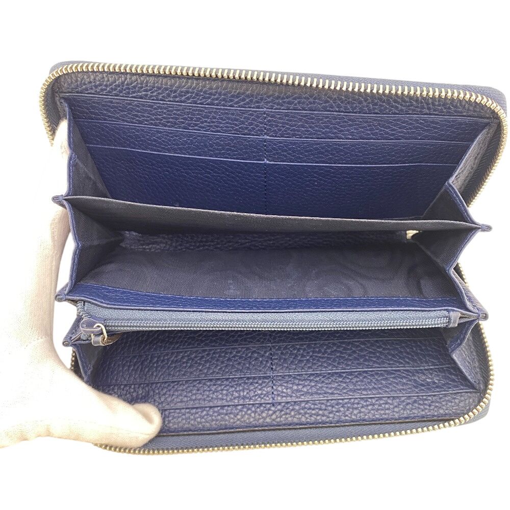 Gucci Round Zip Wallet Long Navy — view 7