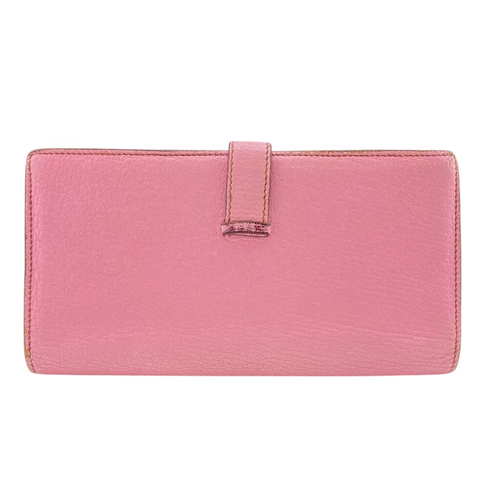 Hermes Long Wallet Bifold Bearn Souffle Pink — view 2