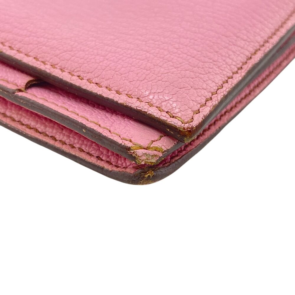 Hermes Long Wallet Bifold Bearn Souffle Pink — view 5