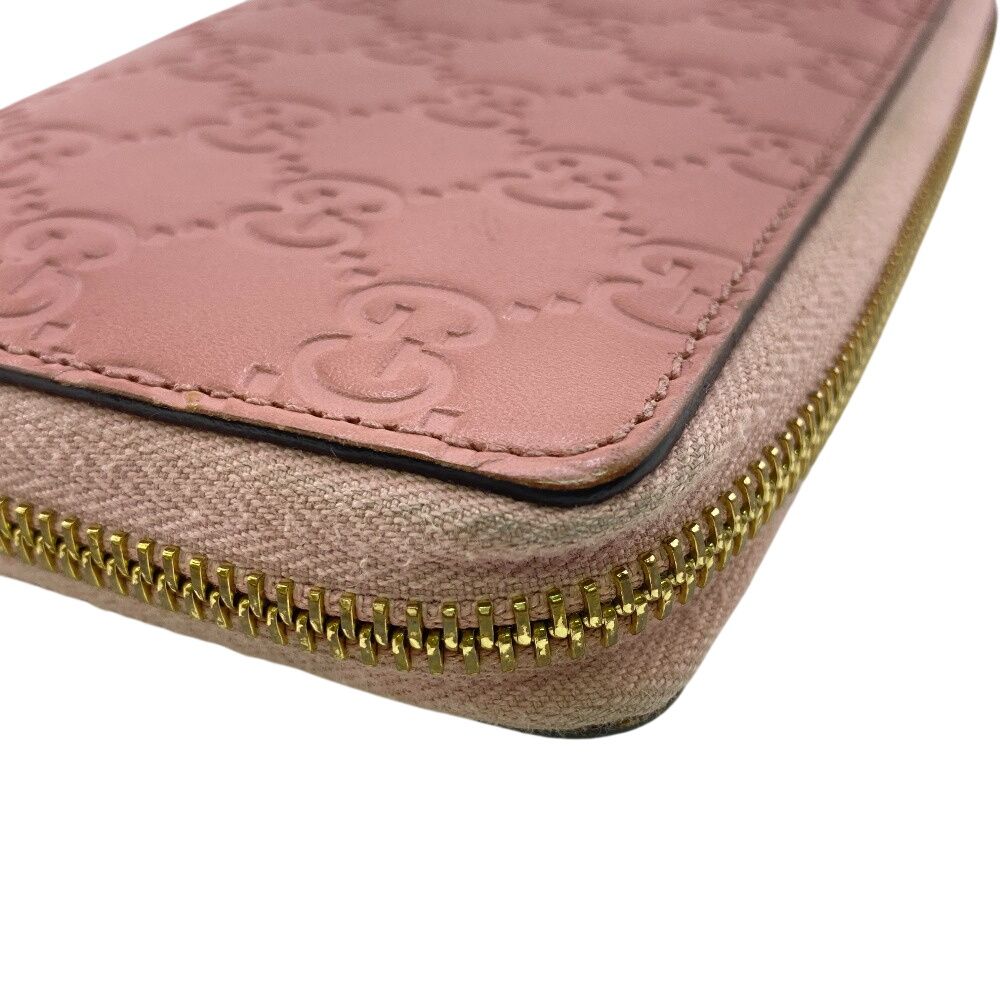 Gucci Round Zipper Long Wallet Pink — view 5
