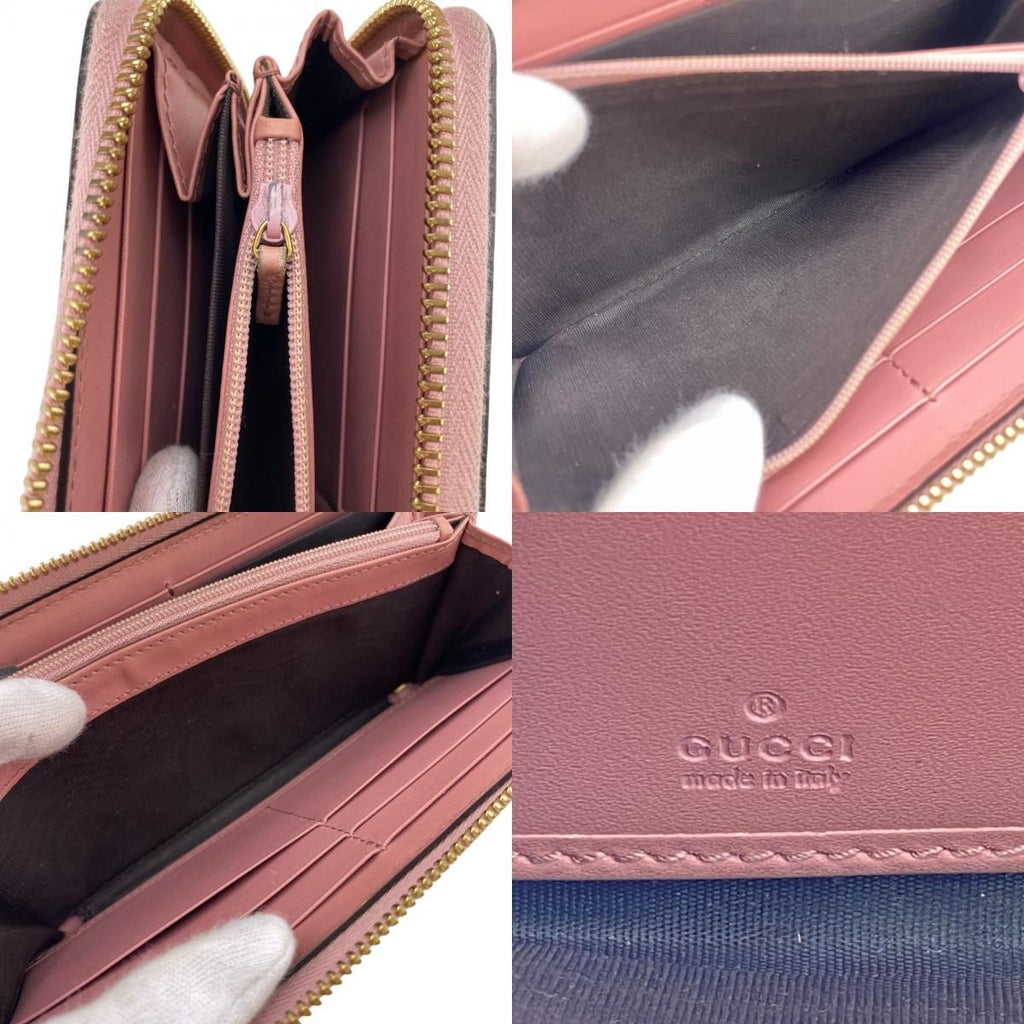 Gucci Round Zipper Long Wallet Pink — view 8
