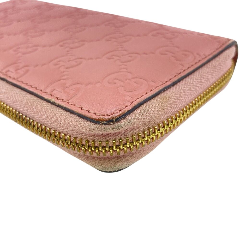 Gucci Round Zipper Long Wallet Pink — view 6