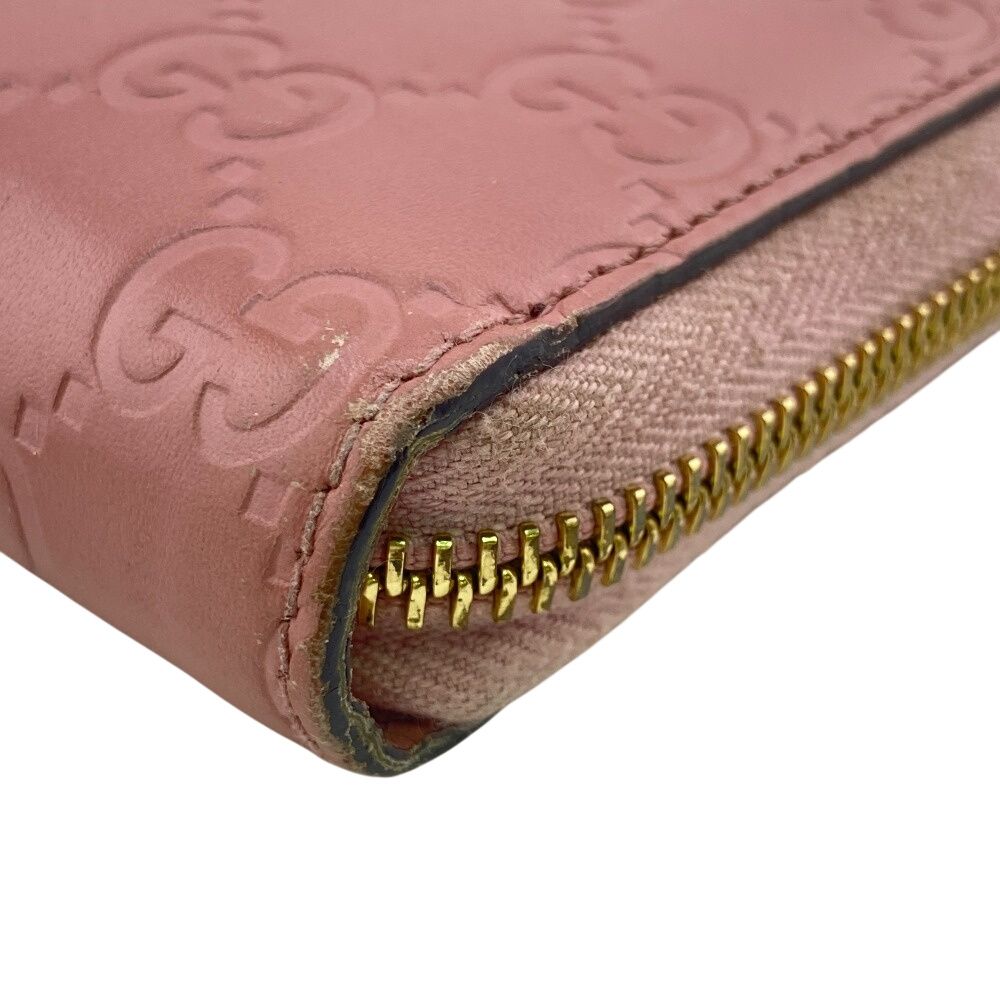 Gucci Round Zipper Long Wallet Pink — view 3
