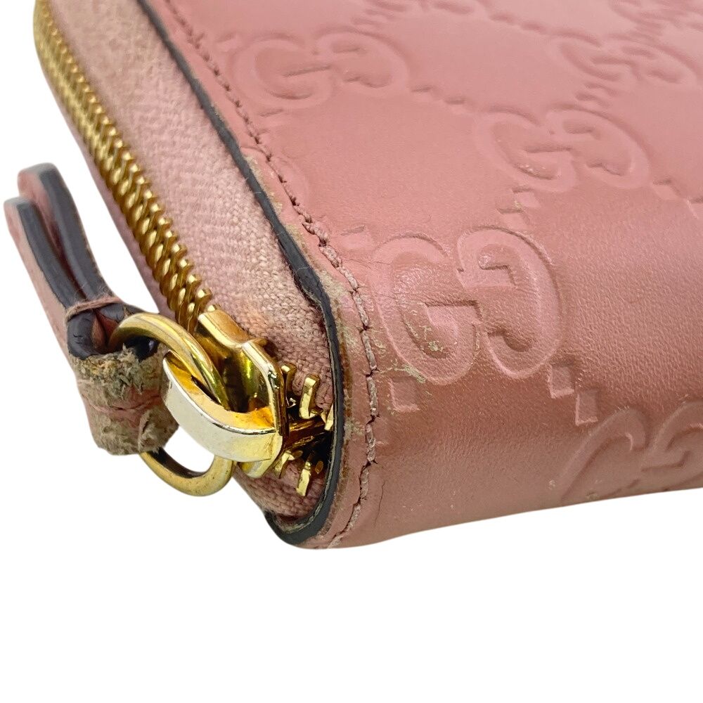 Gucci Round Zipper Long Wallet Pink — view 4