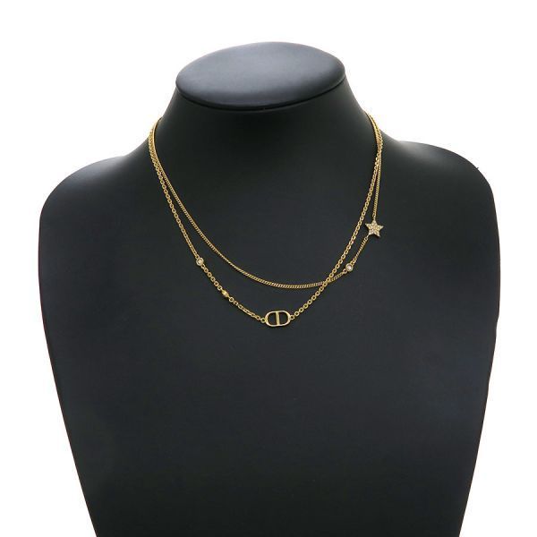Christian Dior Petit CD Double Necklace N1155 Pmtcy d301 — view 9