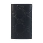 Gucci Rubber Effect Black Leather key Case 6 Rows — view 2