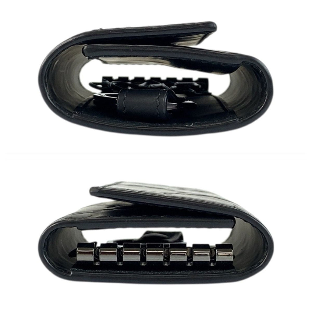 Gucci Rubber Effect Black Leather key Case 6 Rows — view 8