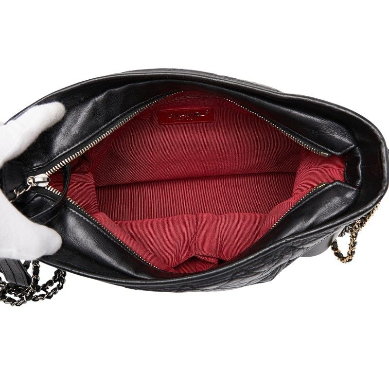 Chanel Gabriel De Chain Shoulder Bag Black Leather — view 9