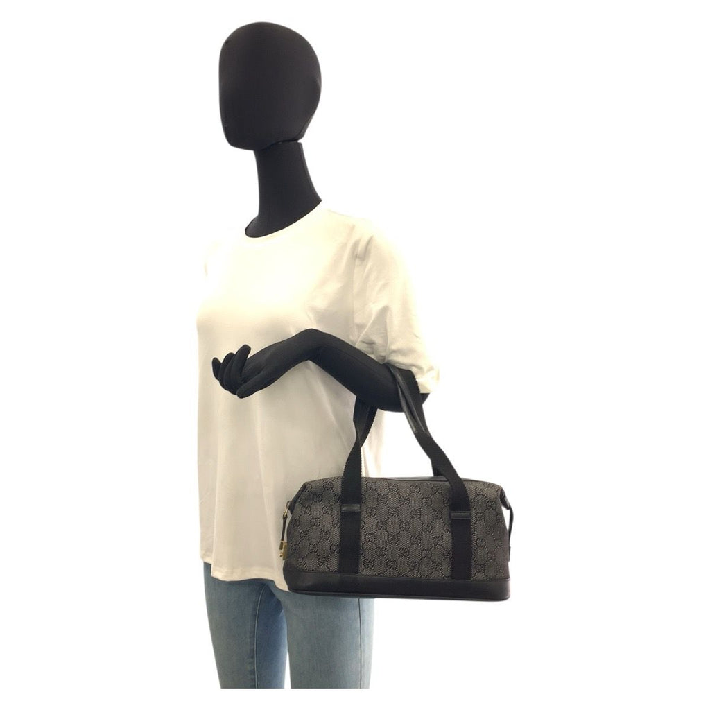 Gucci Black Gold Hardware GG Canvas 92734 Tote — view 7
