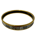Hermes Bangle Carre Cheux Enamel PM' Brand GP Gold Black — view 3