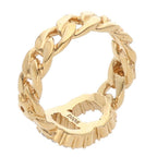 Dior Christian Clair D Lune Cles Rudy Rhinestone Ring S