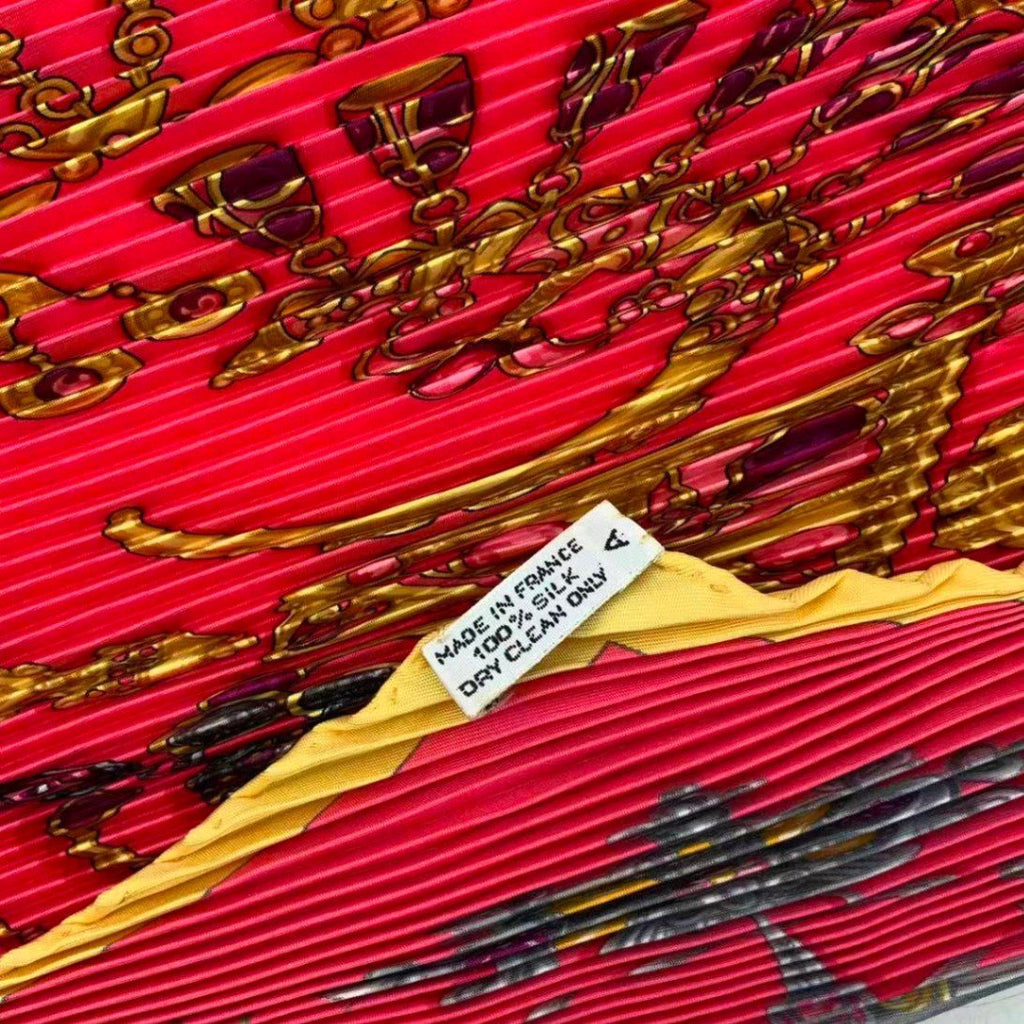 Hermes Silk Scarf Pleated Desert Pink — view 5