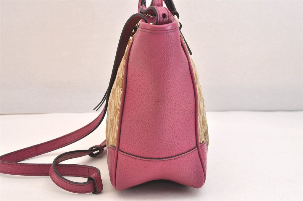 Gucci Bree 2-Way Shoulder Handbag GG Canvas Leather Beige — view 4