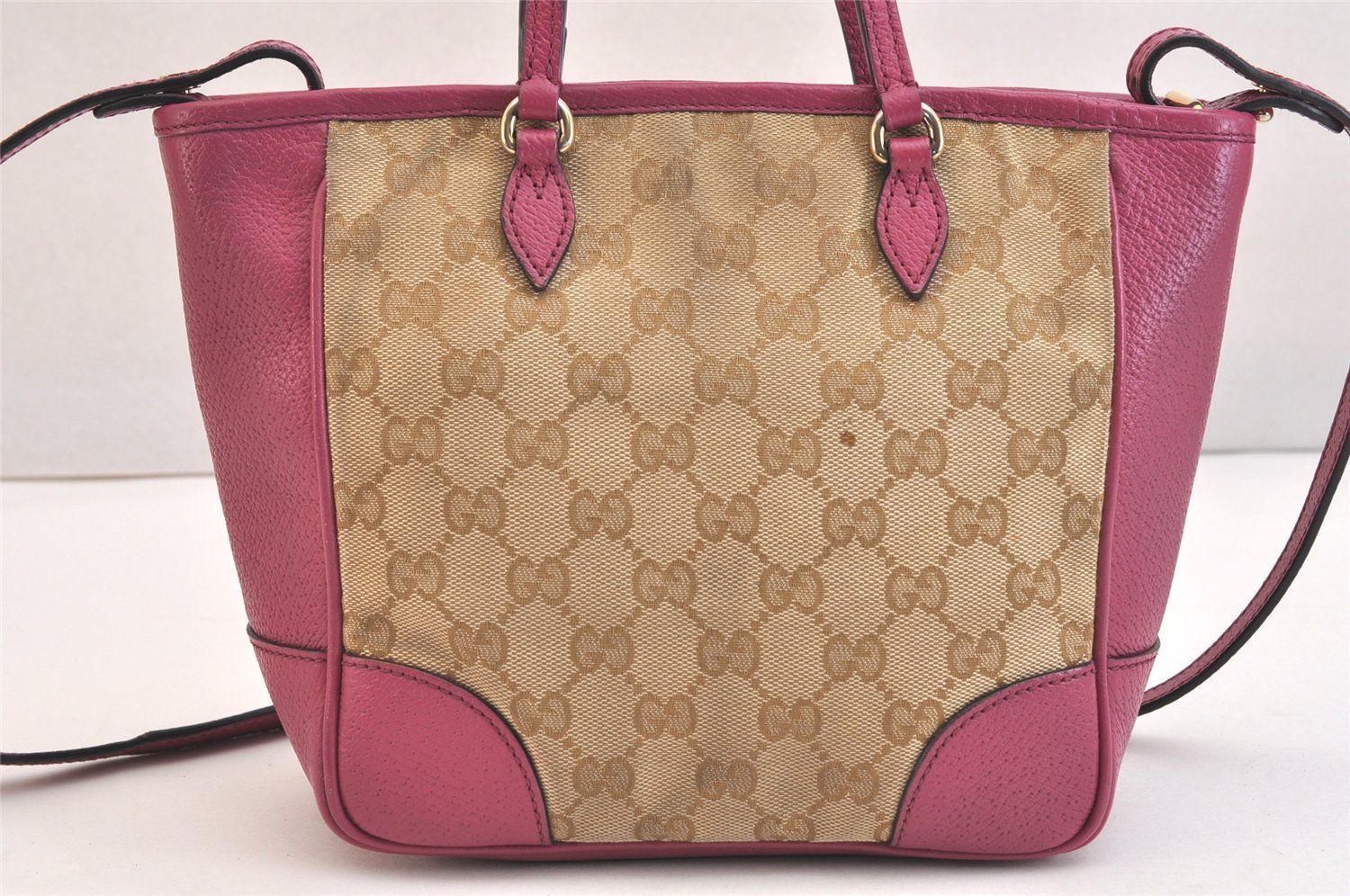 Gucci Bree 2-Way Shoulder Handbag GG Canvas Leather Beige — view 3