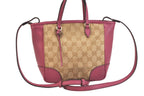 Gucci Bree 2-Way Shoulder Handbag GG Canvas Leather Beige