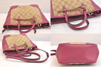 Gucci Bree 2-Way Shoulder Handbag GG Canvas Leather Beige — view 6
