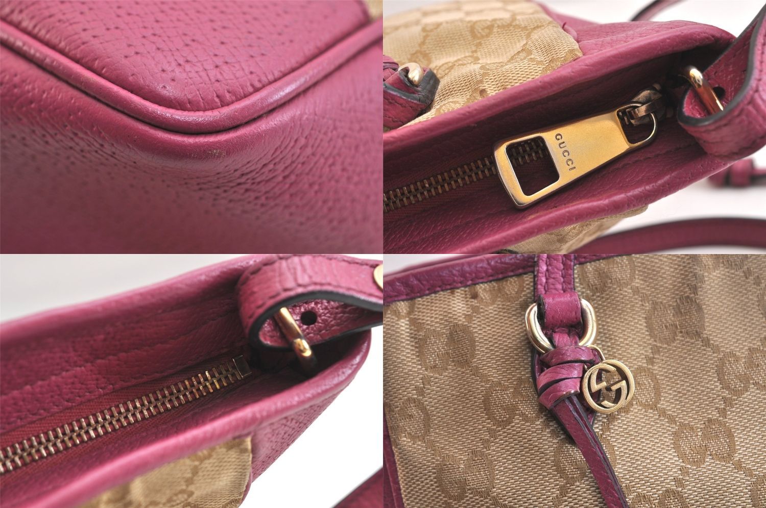Gucci Bree 2-Way Shoulder Handbag GG Canvas Leather Beige — view 7