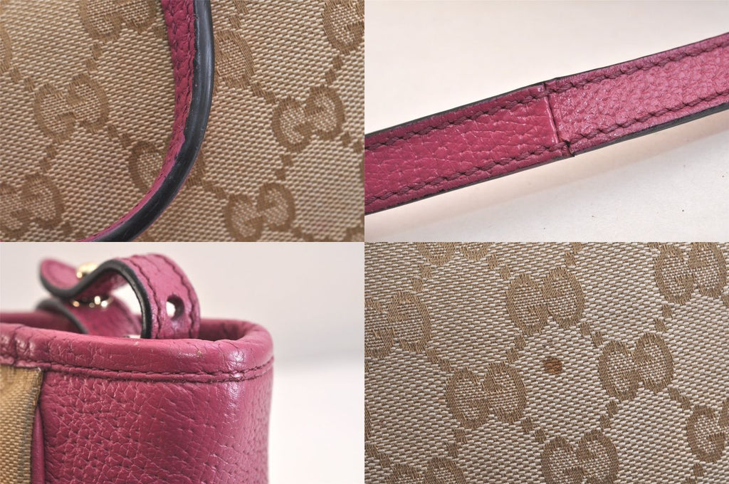Gucci Bree 2-Way Shoulder Handbag GG Canvas Leather Beige — view 8