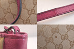 Gucci Bree 2-Way Shoulder Handbag GG Canvas Leather Beige — view 8