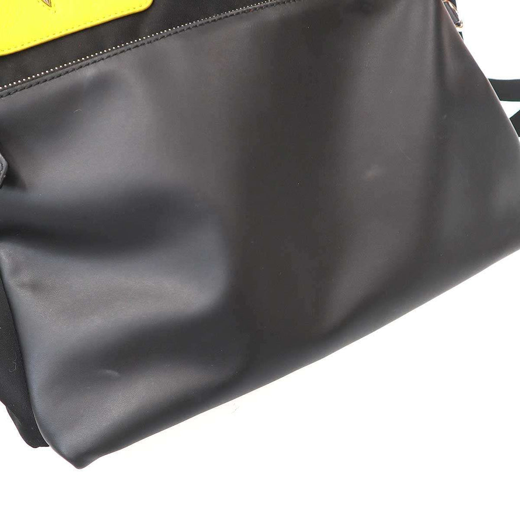 Fendi Monster Bugs Nylon Leather Backpack Black — view 7
