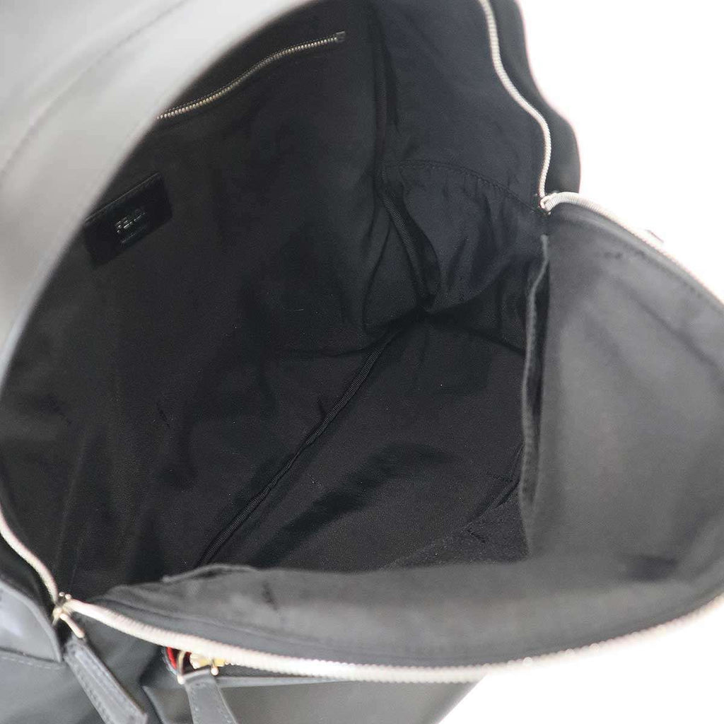 Fendi Monster Bugs Nylon Leather Backpack Black — view 6