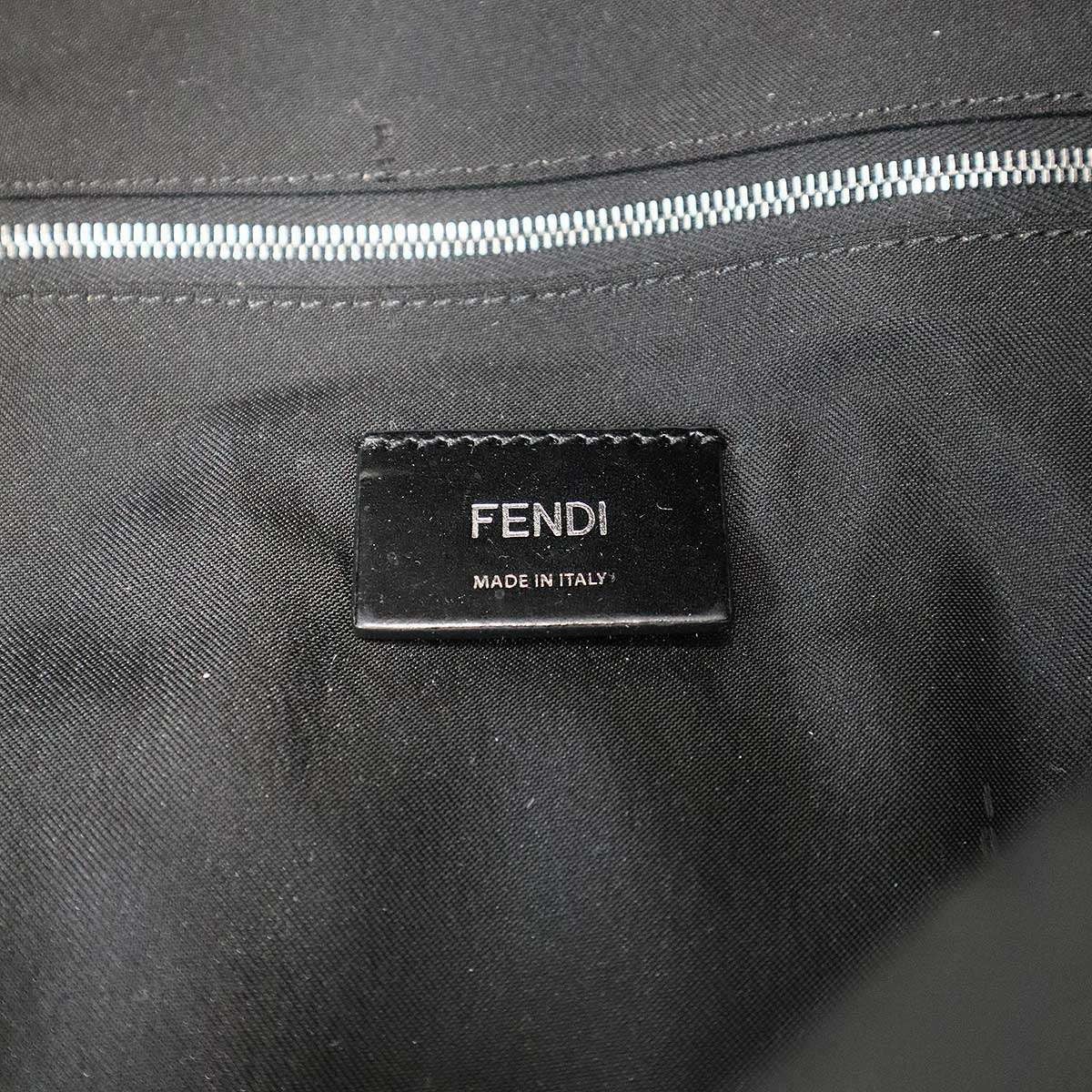 Fendi Monster Bugs Nylon Leather Backpack Black — view 5
