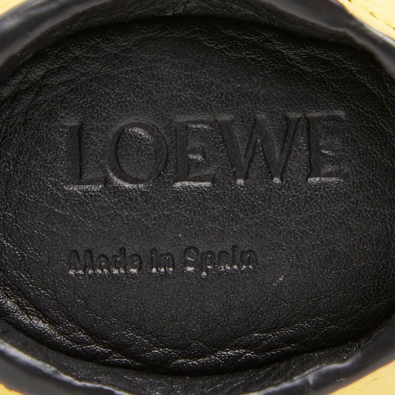 Loewe Elephant Coin Case Charm Key Ring Yellow Leather — view 7