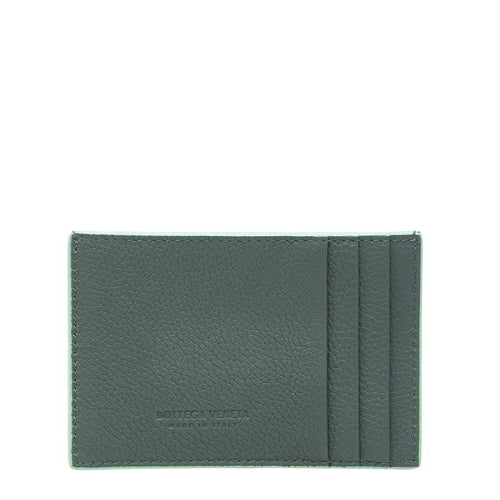 Bottega Veneta Maxi Intrench Card Case Light Green Leather — view 2