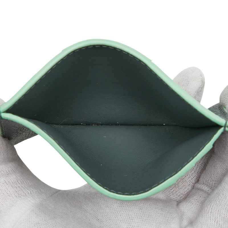Bottega Veneta Maxi Intrench Card Case Light Green Leather — view 6