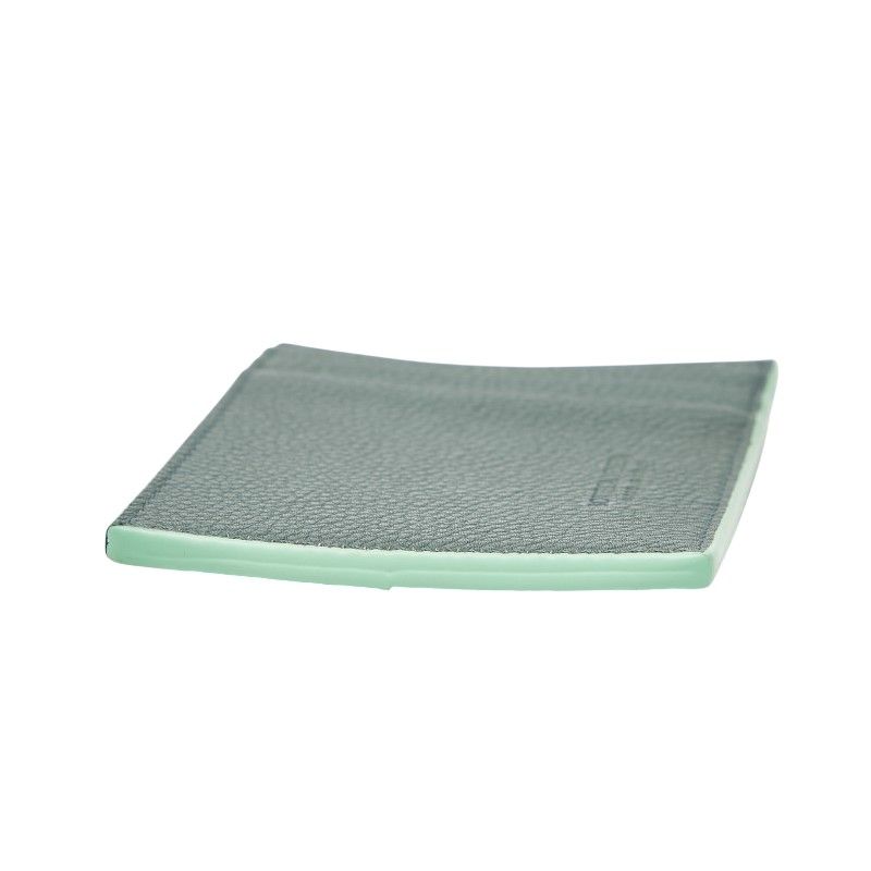 Bottega Veneta Maxi Intrench Card Case Light Green Leather — view 5