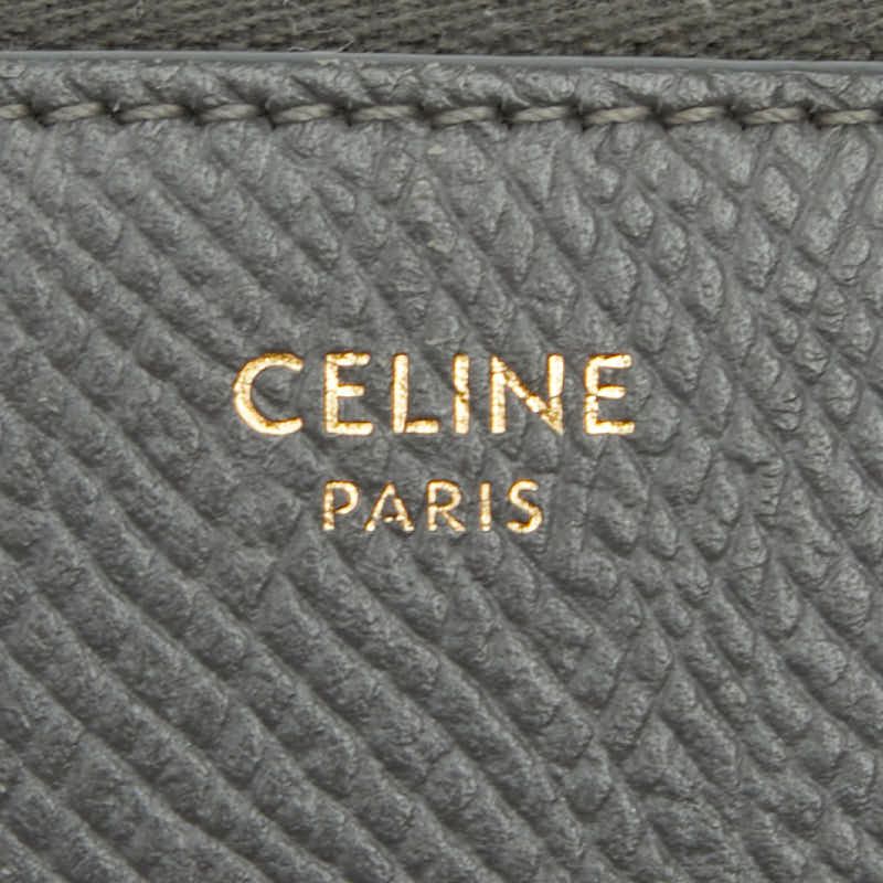 Celine Zip Around Wallet Gray Leather — view 8