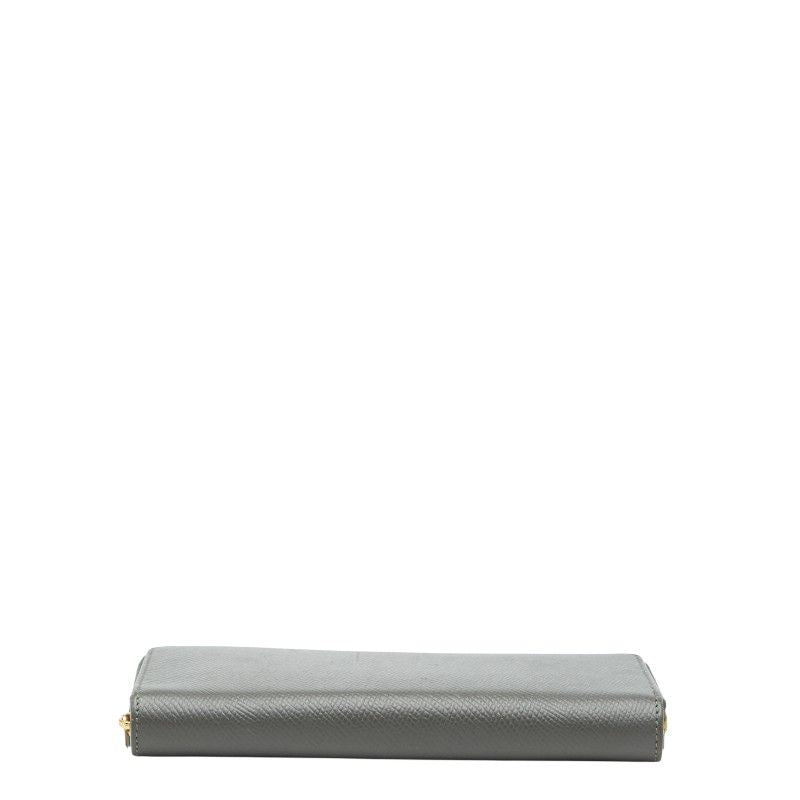 Celine Zip Around Wallet Gray Leather — view 3