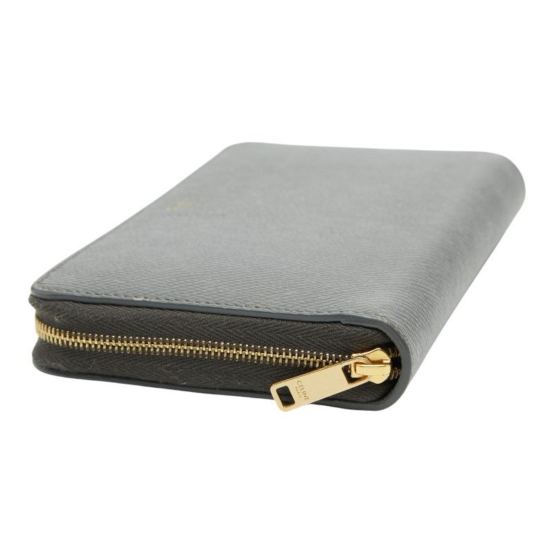Celine Zip Around Wallet Gray Leather — view 5