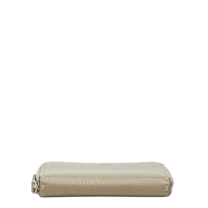 Fendi Selleria Coin Purse Gray Leather — view 3
