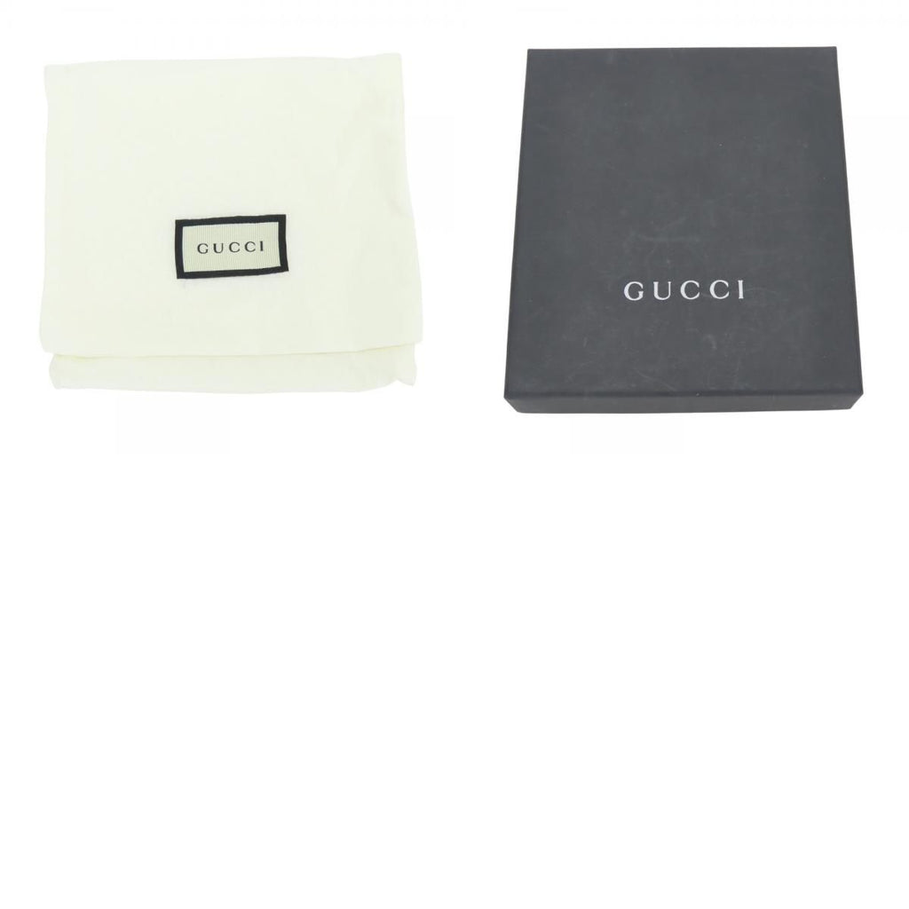 Gucci Trifold Wallet Interlocking W Hook Leather Beige — view 9