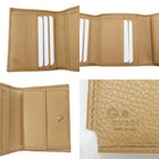 Gucci Trifold Wallet Interlocking W Hook Leather Beige — view 7