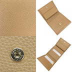Gucci Trifold Wallet Interlocking W Hook Leather Beige — view 6