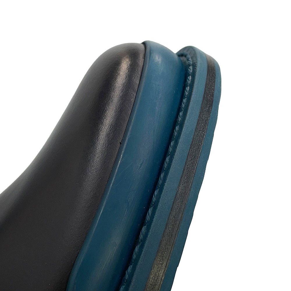 Bottega Veneta Loafers Lace Up Intrecciato Leather 38 Black Blue — view 8