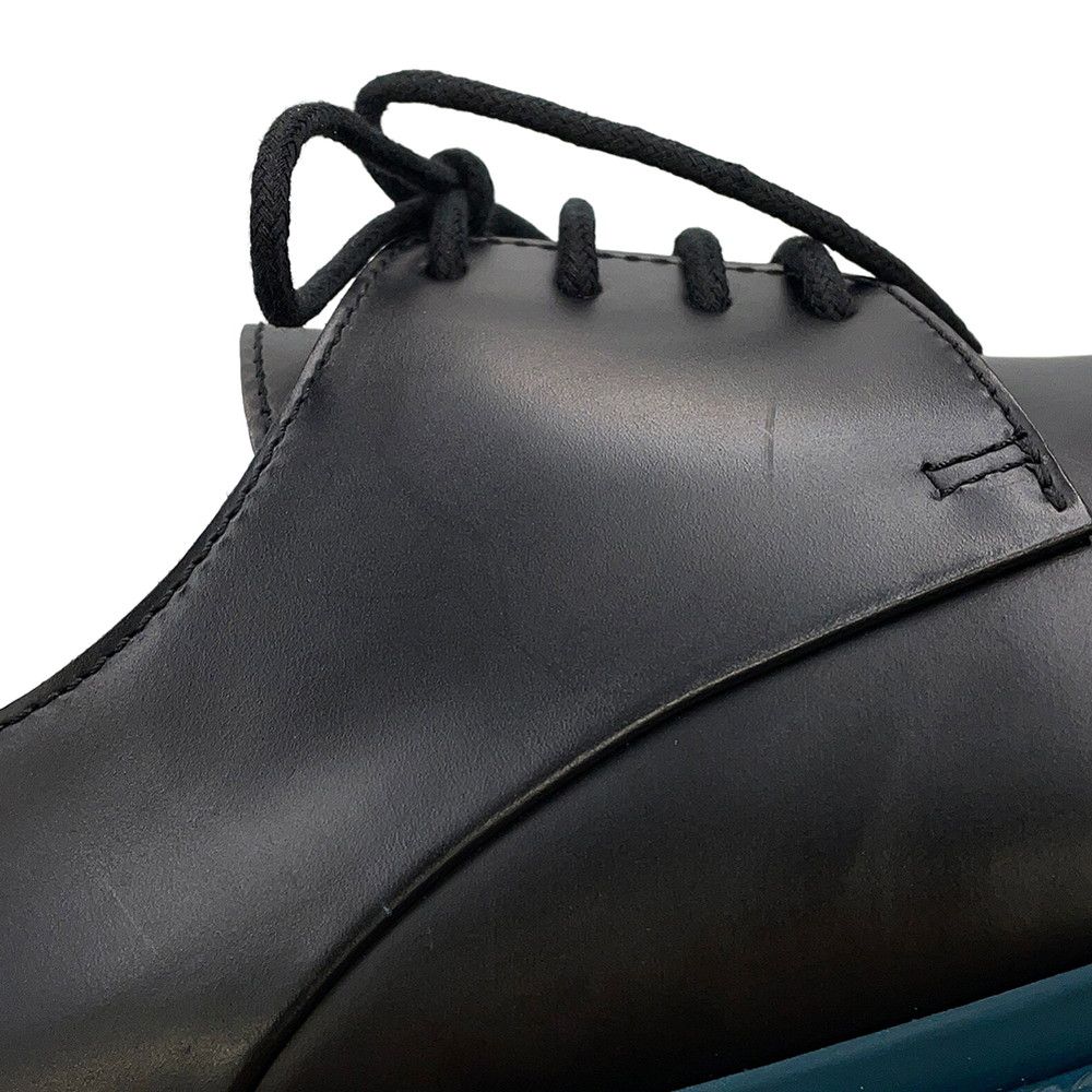 Bottega Veneta Loafers Lace Up Intrecciato Leather 38 Black Blue — view 7