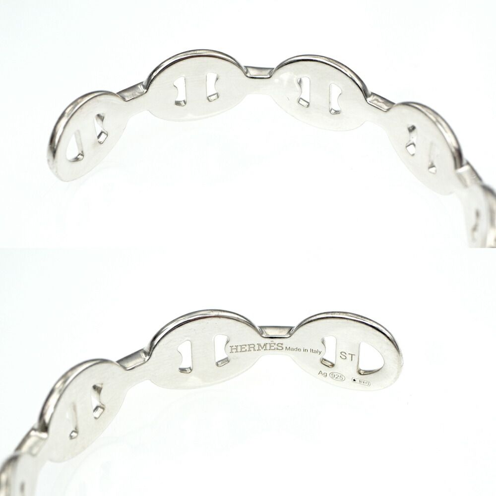 Hermes Chaine D'ancre Bangle Enchainee ST Silver — view 7