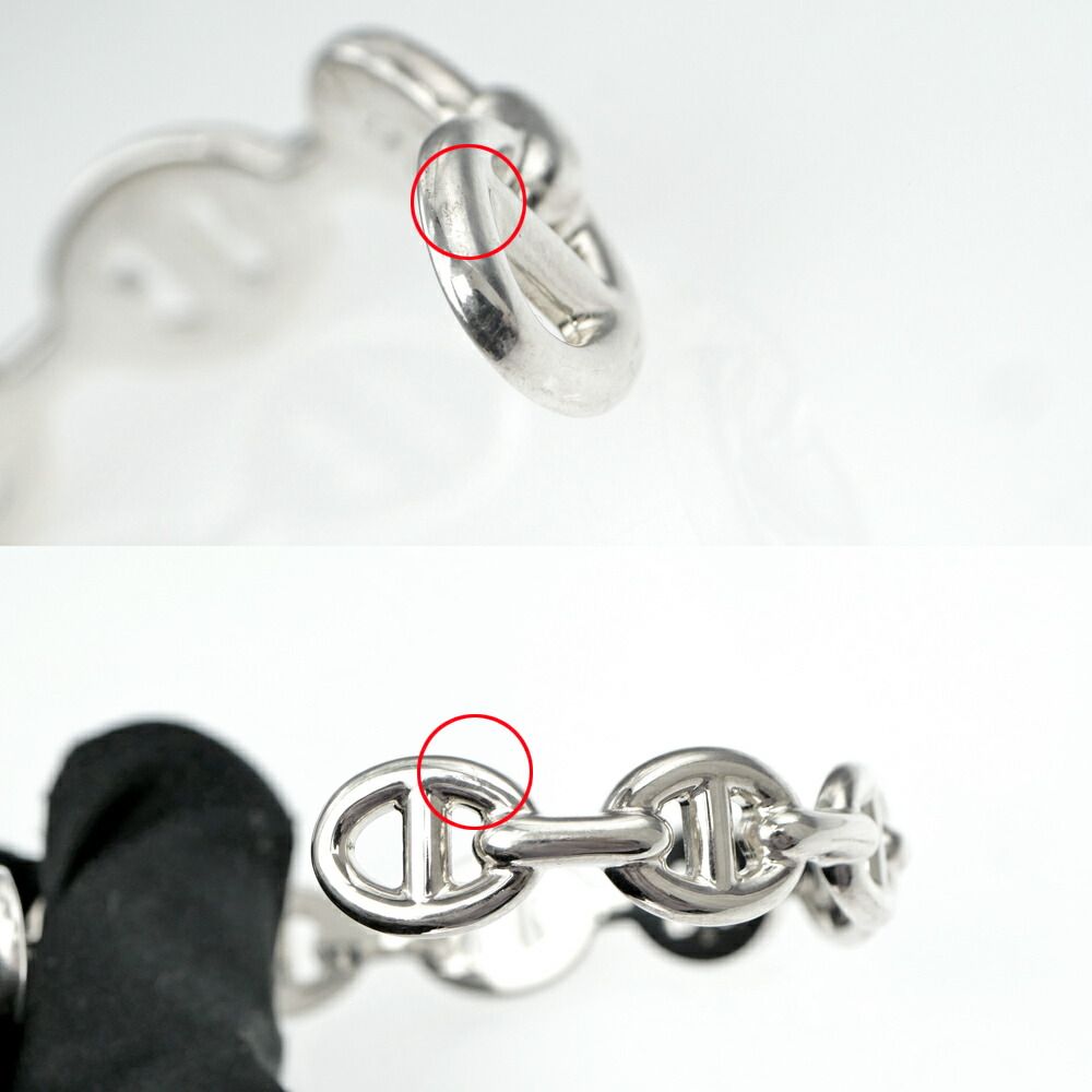 Hermes Chaine D'ancre Bangle Enchainee ST Silver — view 9