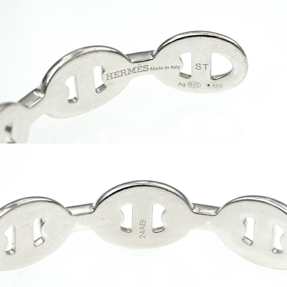 Hermes Chaine D'ancre Bangle Enchainee ST Silver — view 6