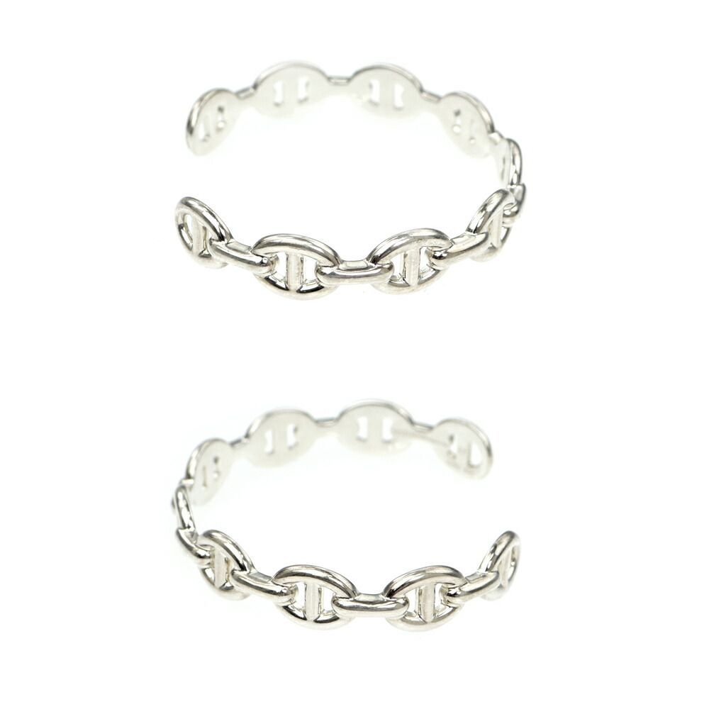 Hermes Chaine D'ancre Bangle Enchainee ST Silver — view 3