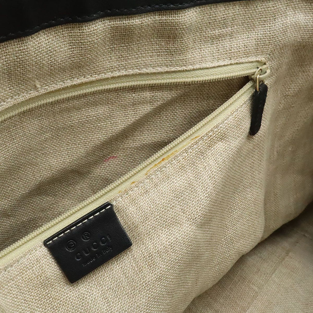 Gucci Micro Guccissima Tote 2-Way Shoulder Bag Crossbody Leather Black Gold — view 7