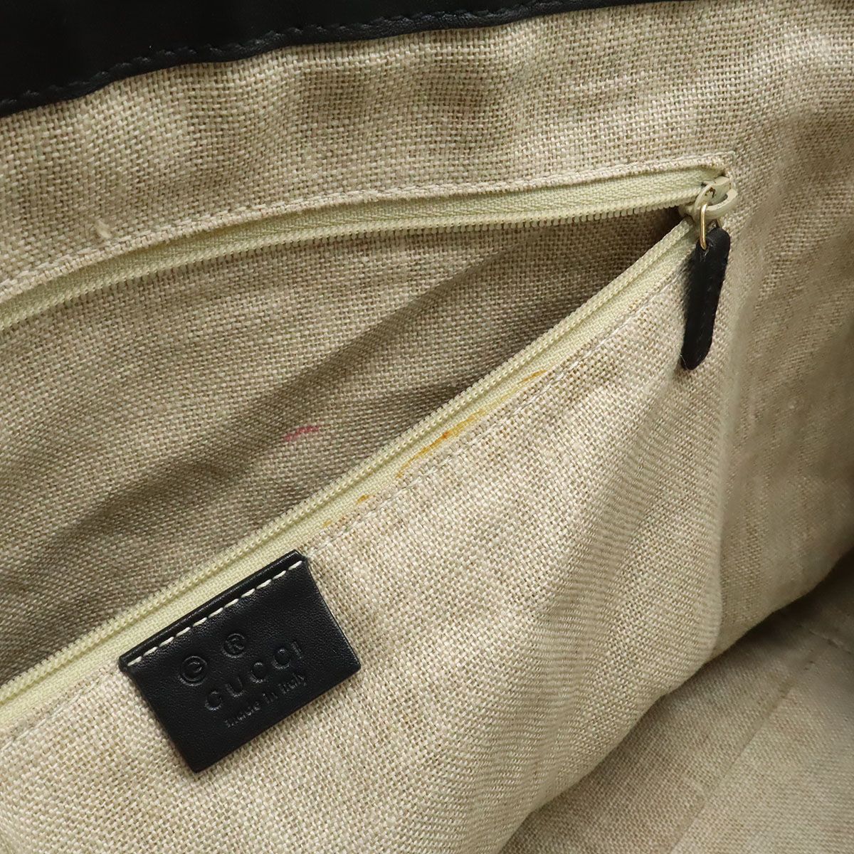 Gucci Micro Guccissima Tote 2-Way Shoulder Bag Crossbody Leather Black Gold — view 7