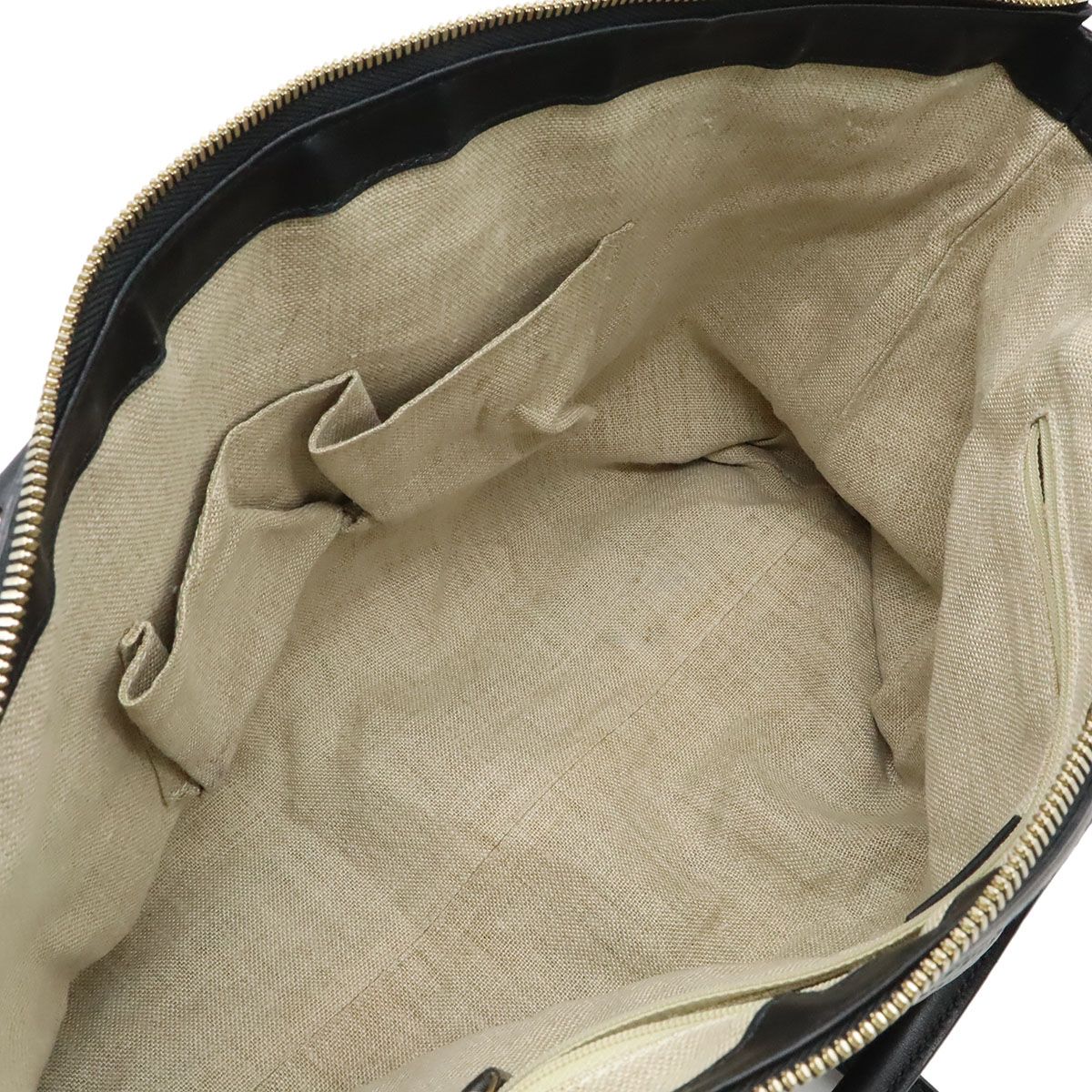 Gucci Micro Guccissima Tote 2-Way Shoulder Bag Crossbody Leather Black Gold — view 6