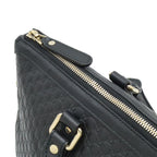 Gucci Micro Guccissima Tote 2-Way Shoulder Bag Crossbody Leather Black Gold — view 5