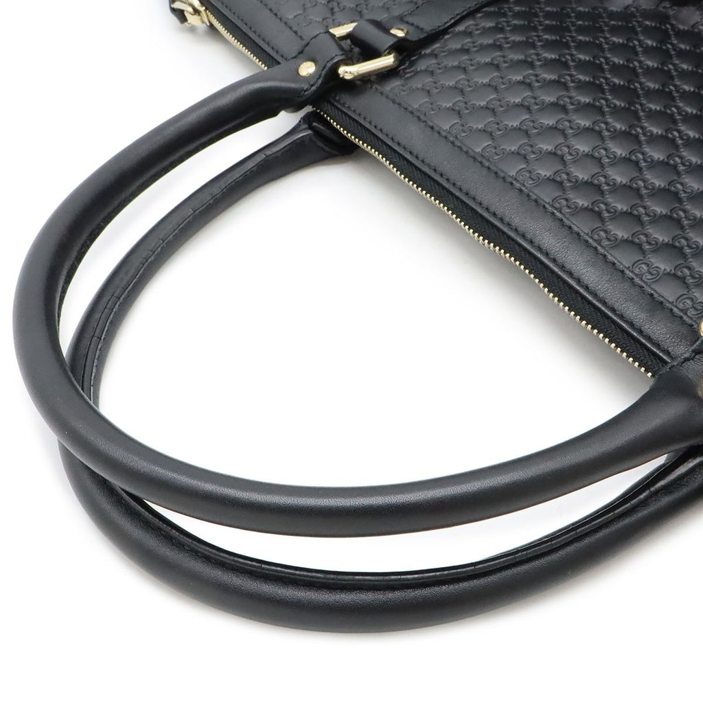 Gucci Micro Guccissima Tote 2-Way Shoulder Bag Crossbody Leather Black Gold — view 4